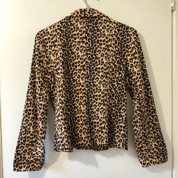 Vintage Leopard Print Zip Up Shirt - Picture 3 of 6